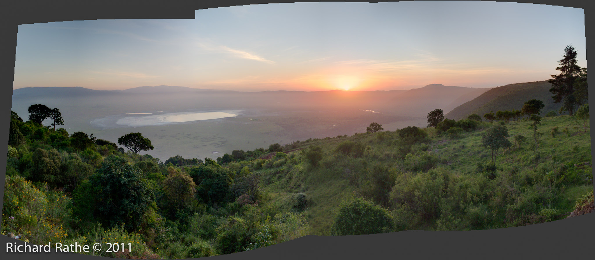 Ngorongoro Crater Sunset from Lodge