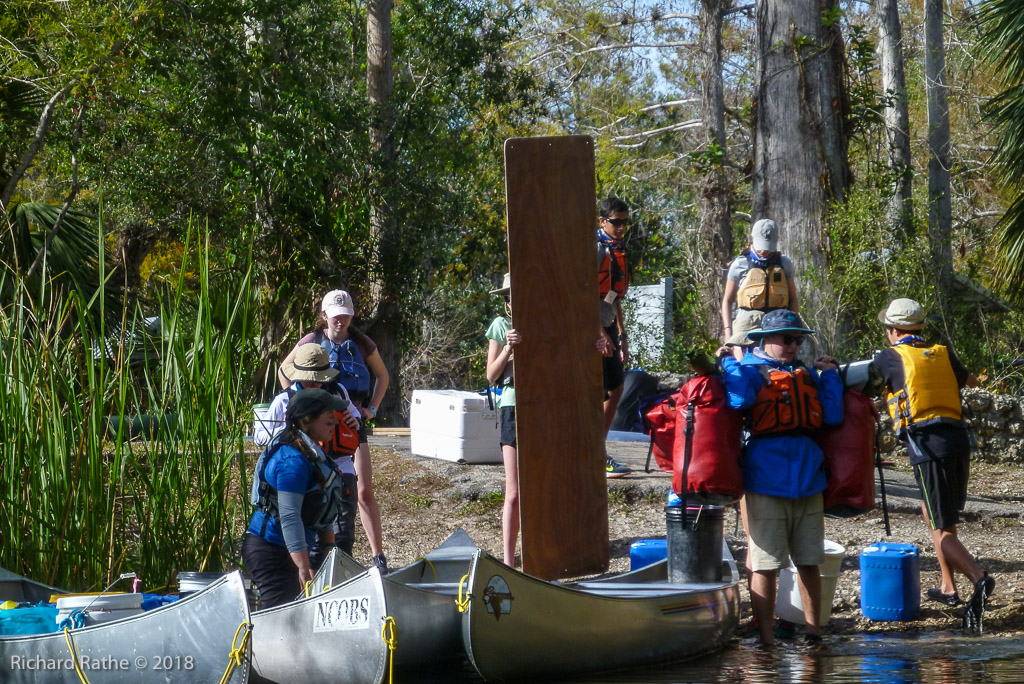 Outward Bound Group Loading Boards for Camping on the Water
