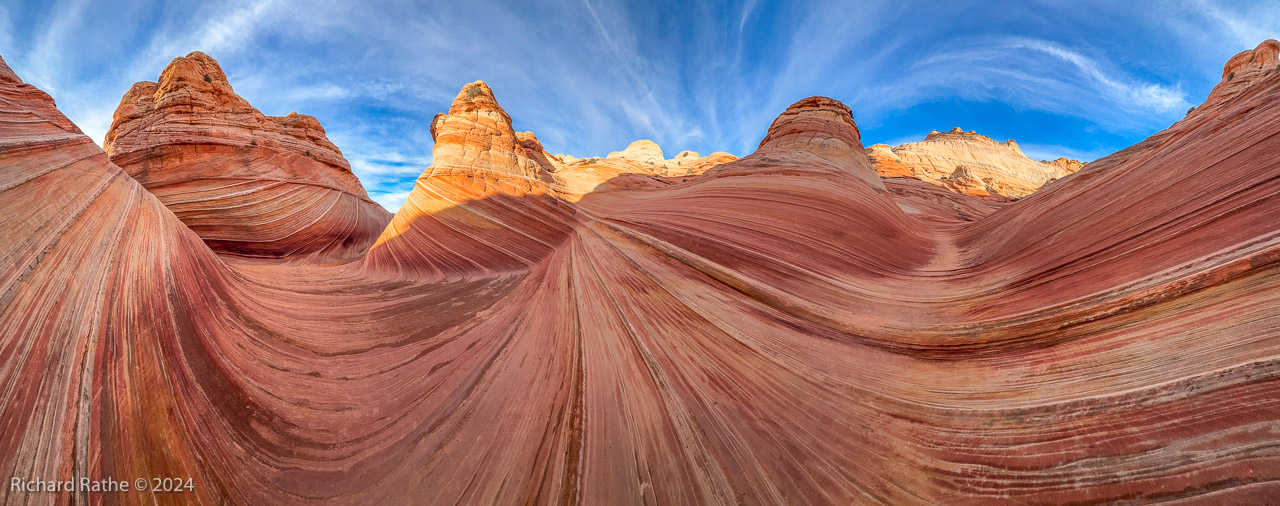 Photo by Richard Rathe Panorama, Coyote_Buttes_North, The_Wave, Vermilion_Cliffs, Utah