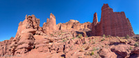 Panorama 767 Fisher Towers Flagged Panorama Southwest Trip 2024 