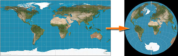 Equirectangular Map/Globe