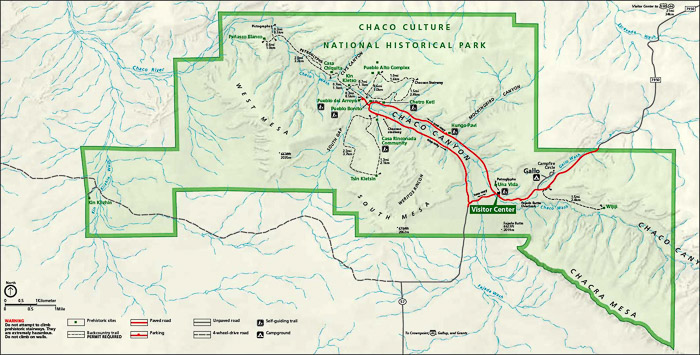 Chaco Canyon Map (source:nps.gov)