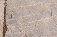 1126 Ephesus Turkey 2016 Scratches On Pavement Made By Ancient Chariots