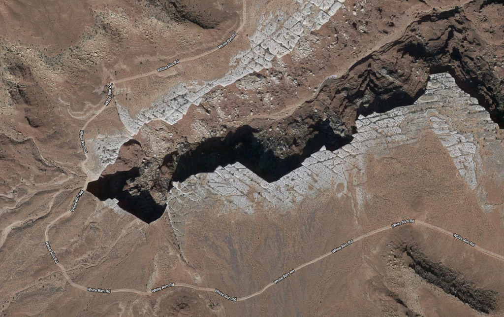 White Rim Trail from Space (Google) 